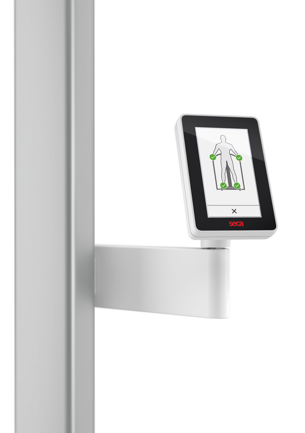 seca mBCA Ultra Display — BIA-Messung aktiv